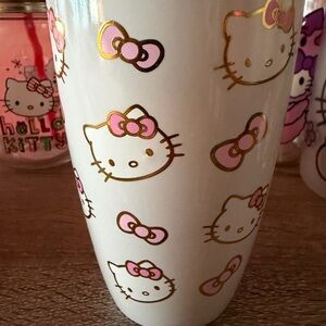 Hello Kitty White and Pink Coffee Tumbler